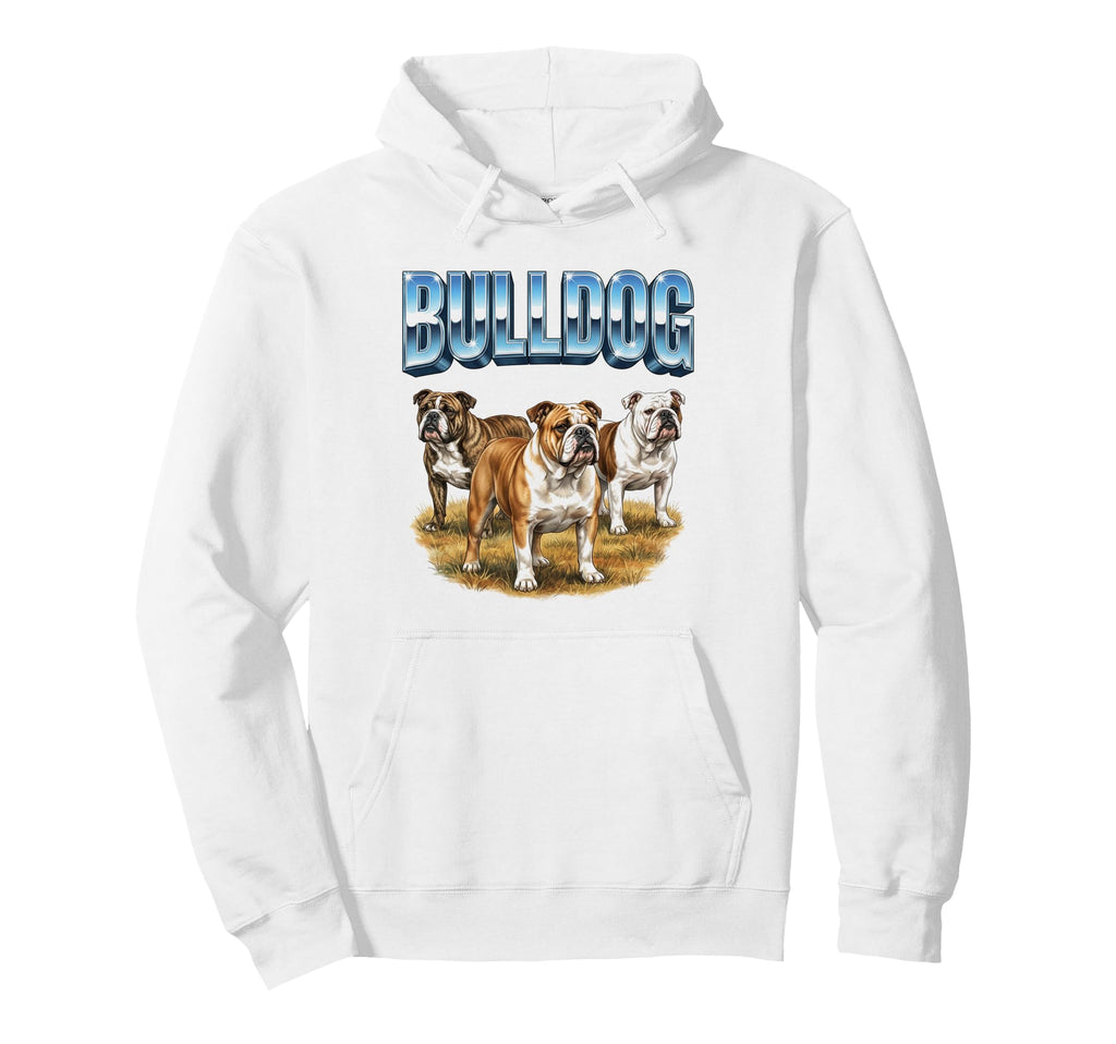 Bulldog 90S Dog Lover 80S Bulldog Owner Hoodie - Graphic Print Men Women - T-Shirt, Sweatshirt, Hoodie