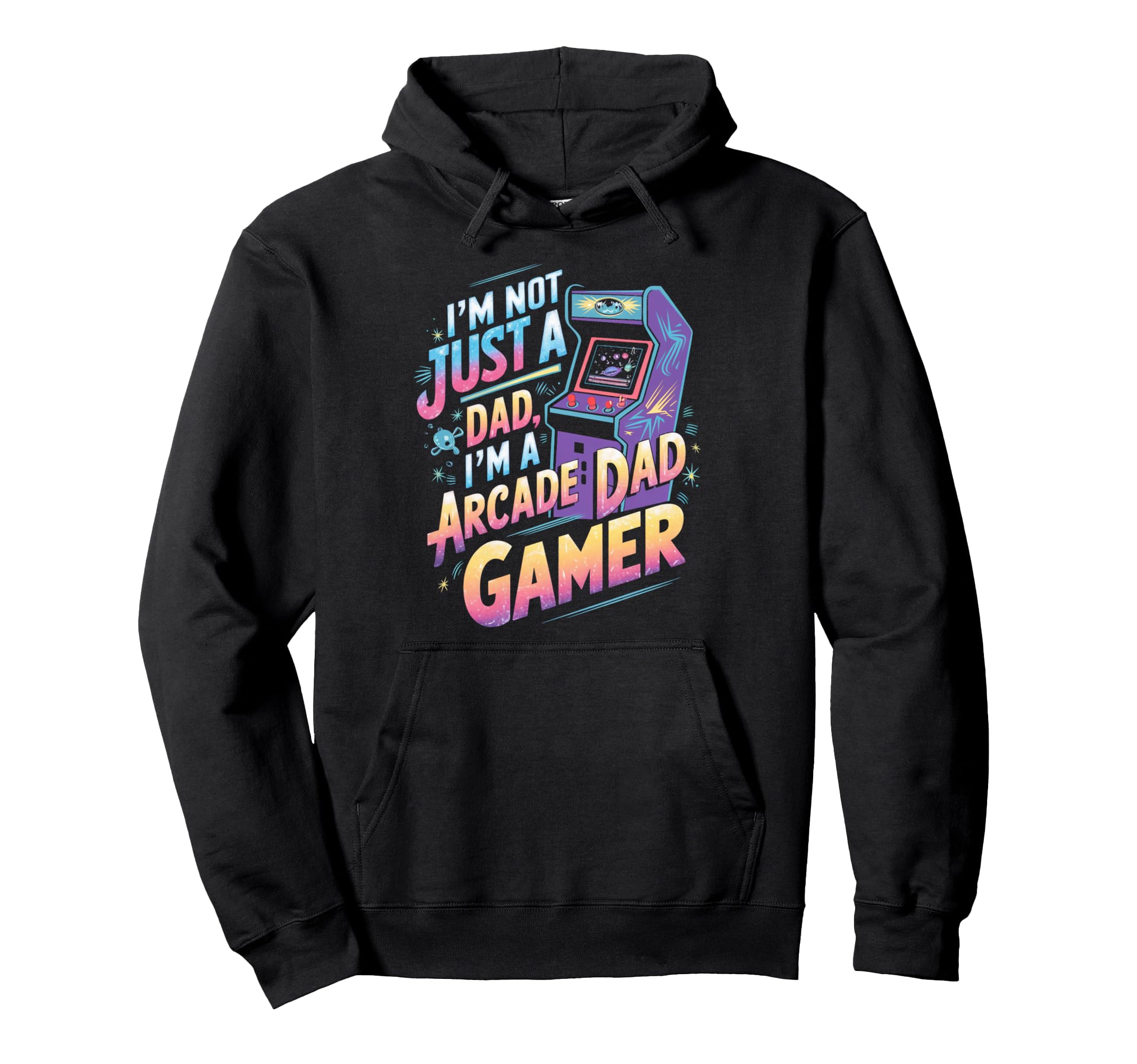 Arcade Dad Gamer Gaming Dad Video Game Hoodie - Trendy Graphic Men Women - T-Shirt, Sweatshirt, Hoodie