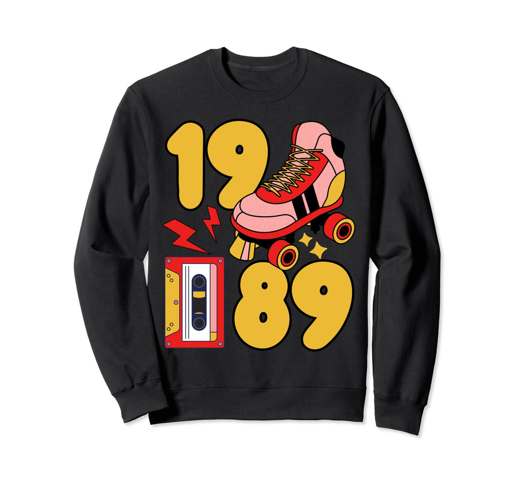 80S Vibes Mixed Tapes Roller Skates Sweatshirt - Trendy Graphic Men Women - T-Shirt, Sweatshirt, Hoodie