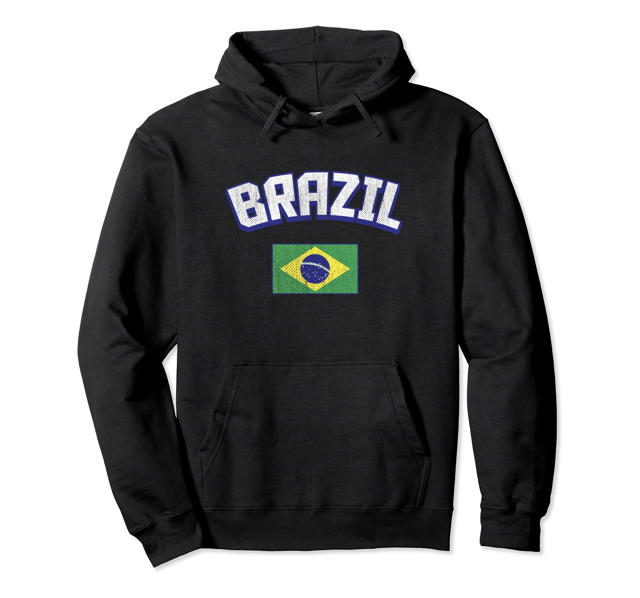 Brazil Flag Distressed Brasil Brazilian Hoodie - Aesthetic Graphic Unisex - T-Shirt, Sweatshirt, Hoodie