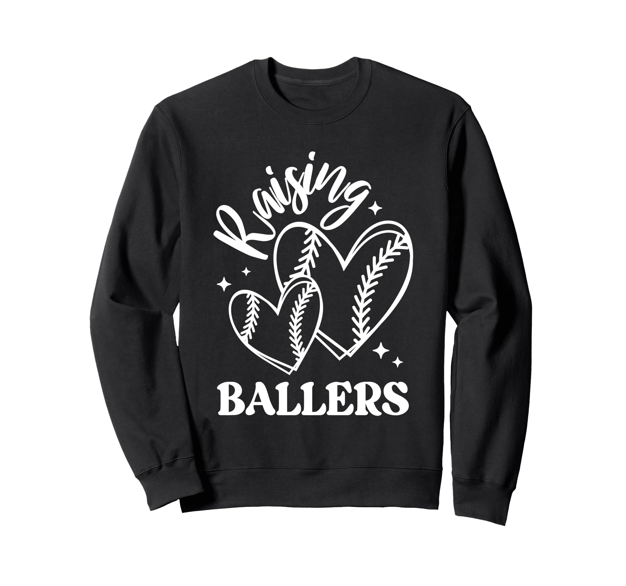 Raising Ballers Baseball Mom Sweatshirt - Casual Everyday Wear Men Women - T-Shirt, Sweatshirt, Hoodie