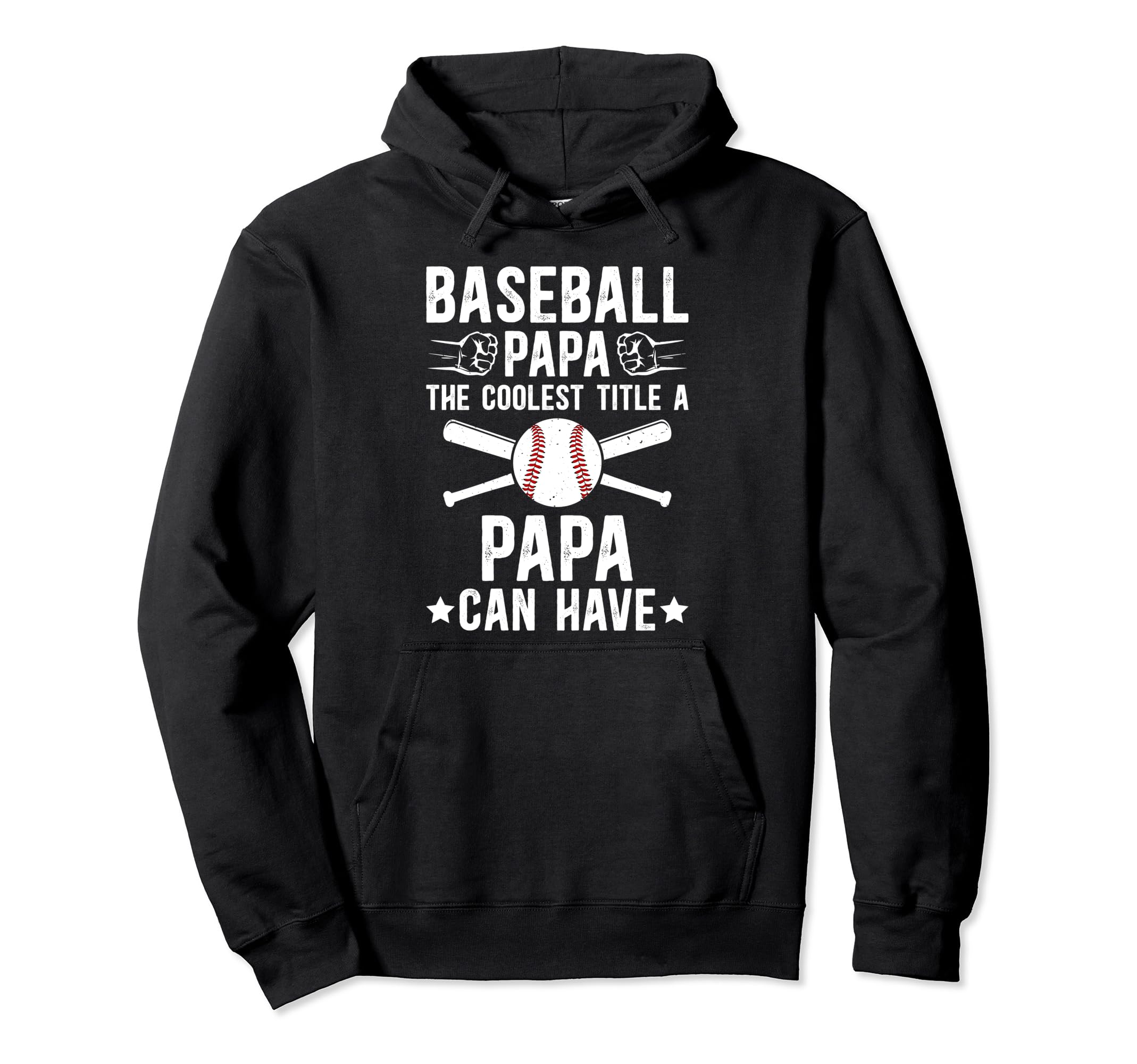 Baseball Papa Coolest Title Papa Hoodie - Aesthetic Graphic Men Women - T-Shirt, Sweatshirt, Hoodie