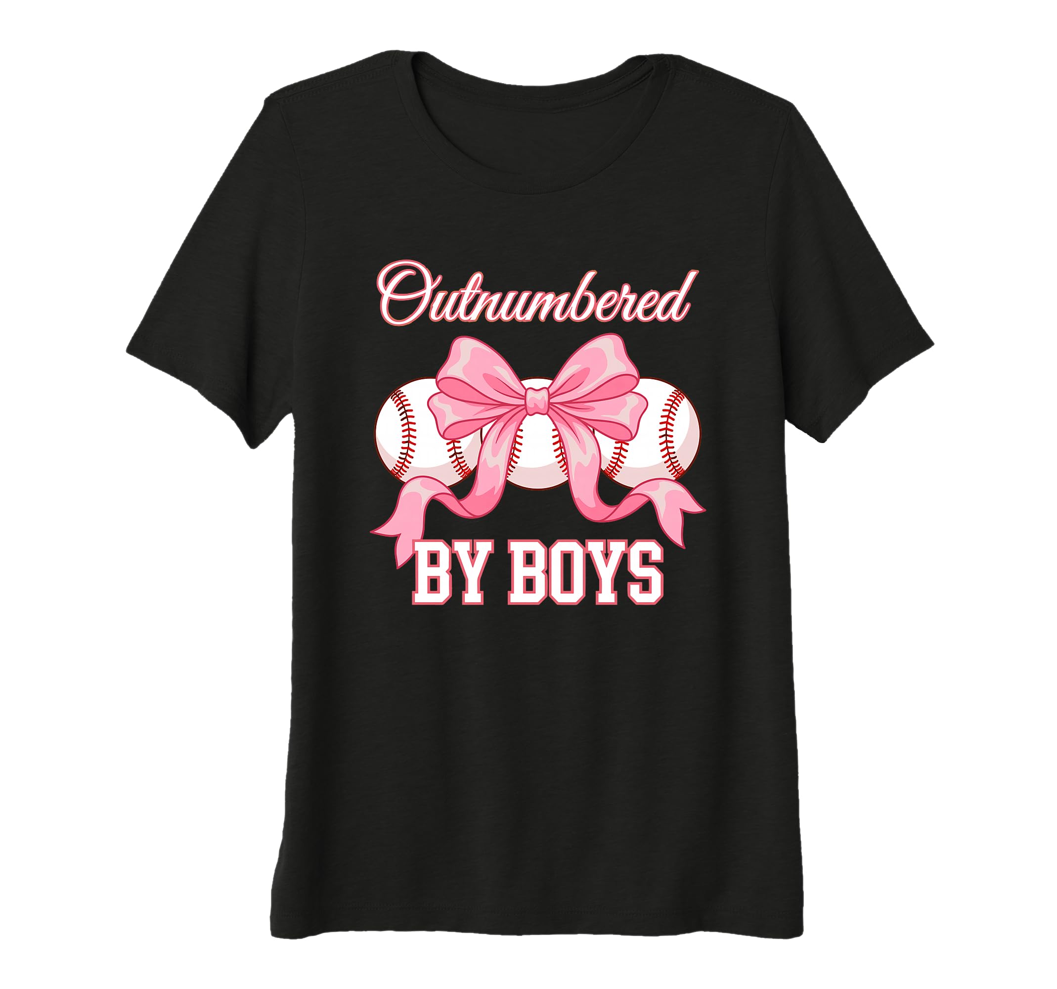 Womens Outnumbered Baseball Softball T-Shirt - Aesthetic Graphic Unisex - T-Shirt, Sweatshirt, Hoodie