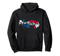 Panamanian Map And Flag Souvenir Hoodie - Minimalist Print Unisex - T-Shirt, Sweatshirt, Hoodie