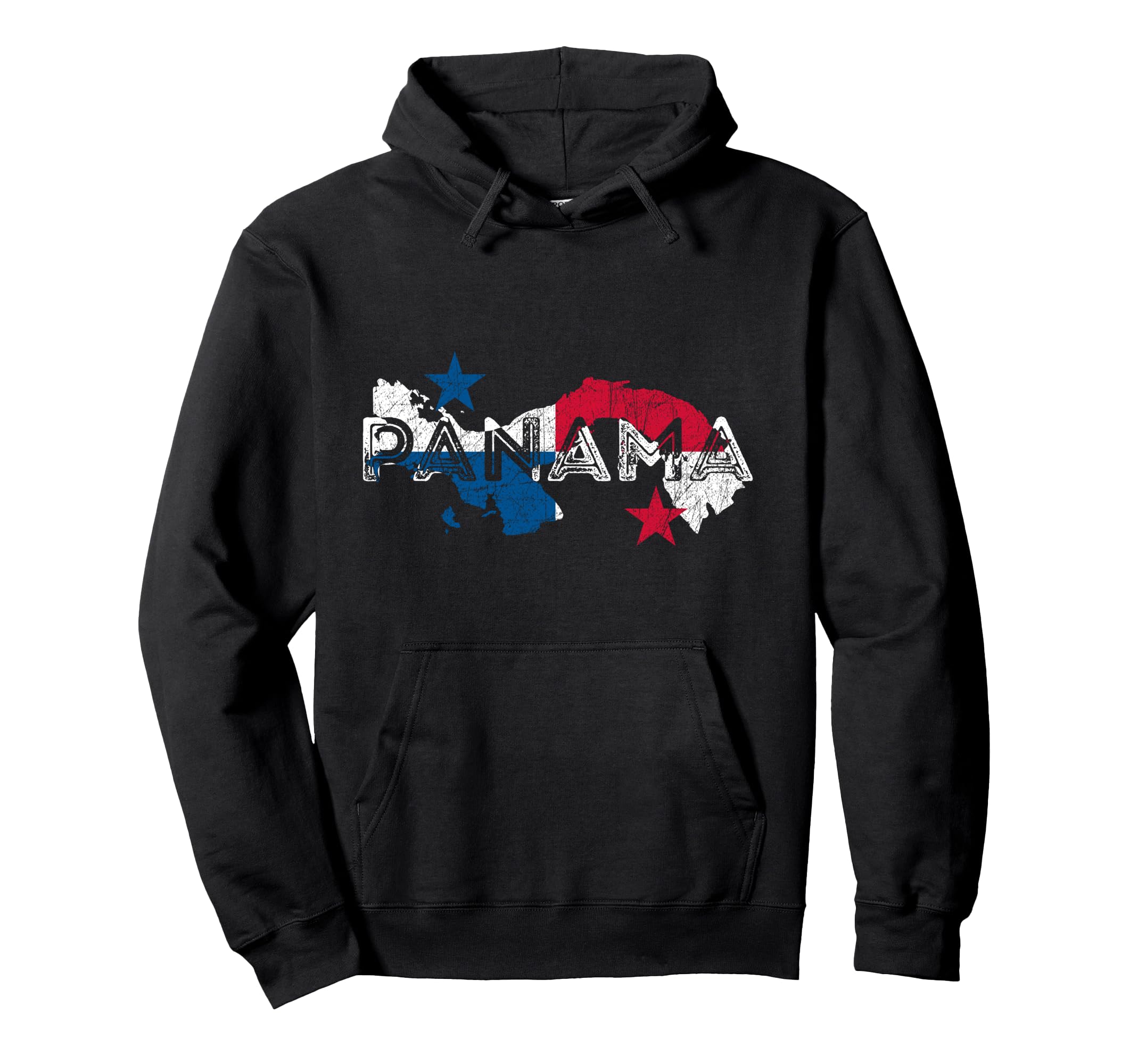 Panamanian Map And Flag Souvenir Hoodie - Minimalist Print Unisex - T-Shirt, Sweatshirt, Hoodie