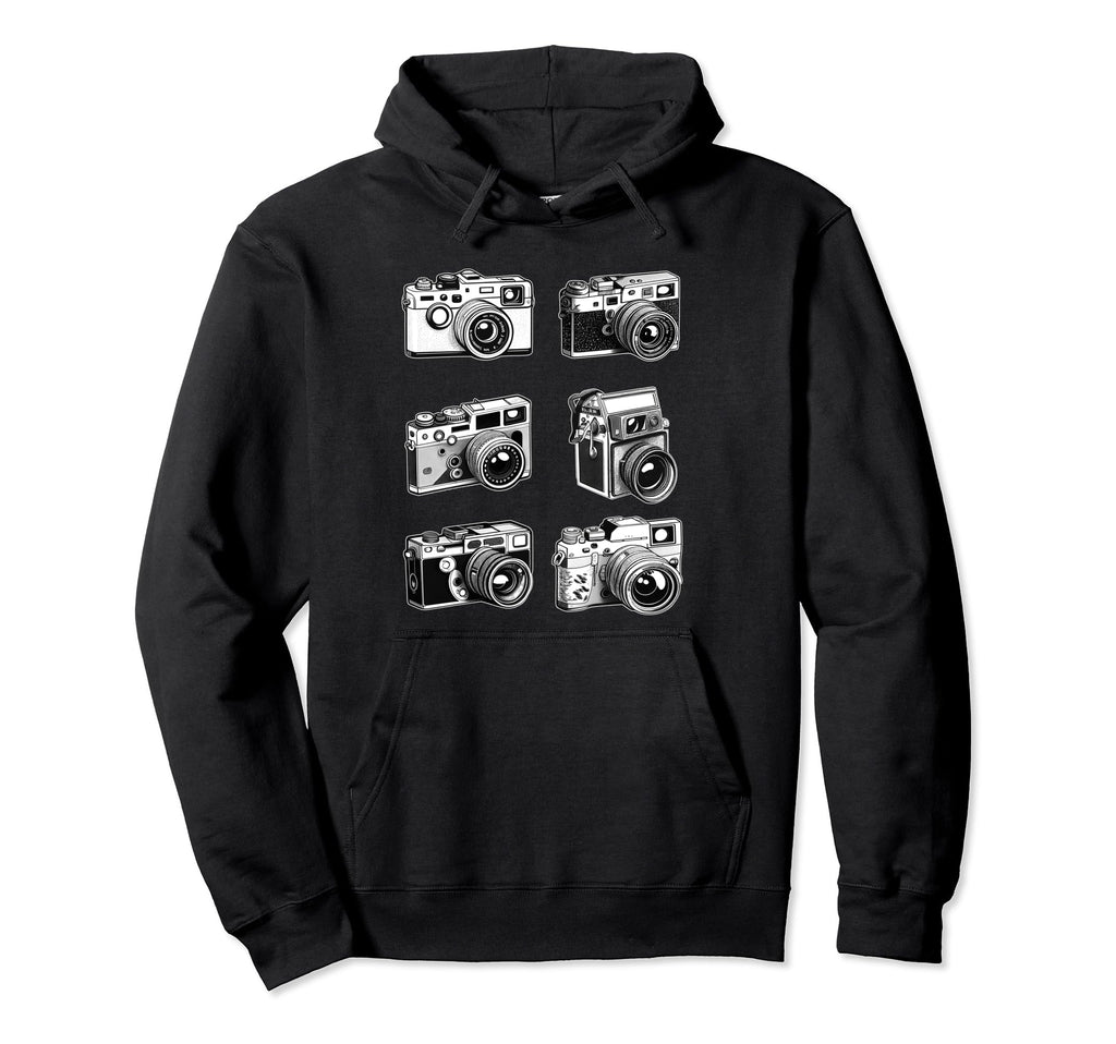 Photography Cameras Old School Film Hoodie - Minimalist Print Unisex - T-Shirt, Sweatshirt, Hoodie