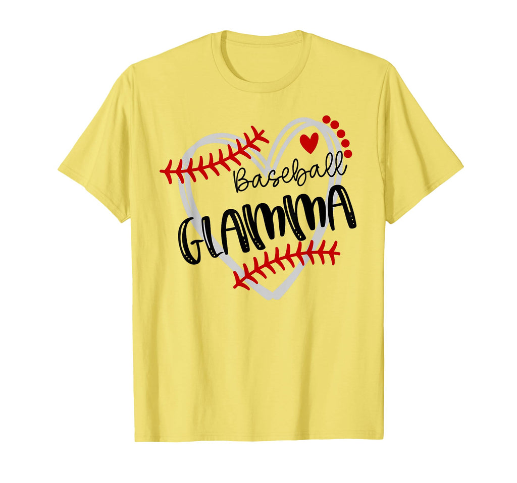 Personalized Baseball Heart Glamma Baseball T-Shirt - Graphic Print Unisex - T-Shirt, Sweatshirt, Hoodie