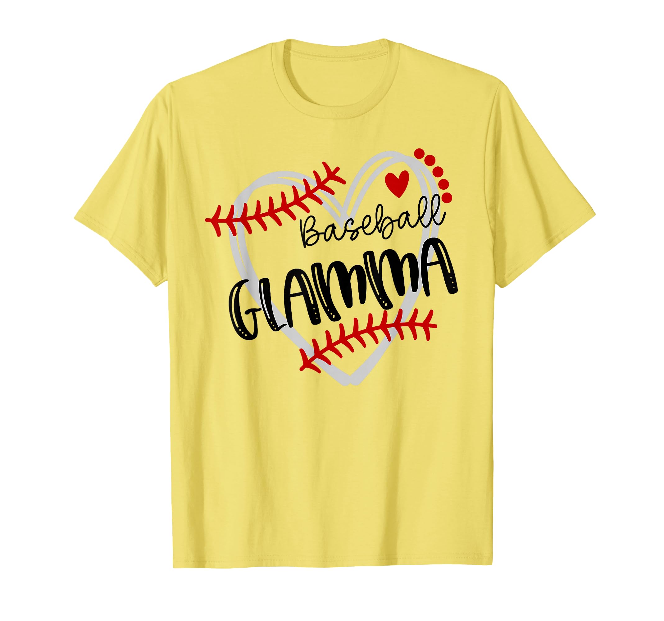 Personalized Baseball Heart Glamma Baseball T-Shirt - Graphic Print Unisex - T-Shirt, Sweatshirt, Hoodie