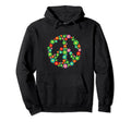 Flower Power Peace Sign Groovy Hoodie - Fun Novelty Design for Adults - T-Shirt, Sweatshirt, Hoodie