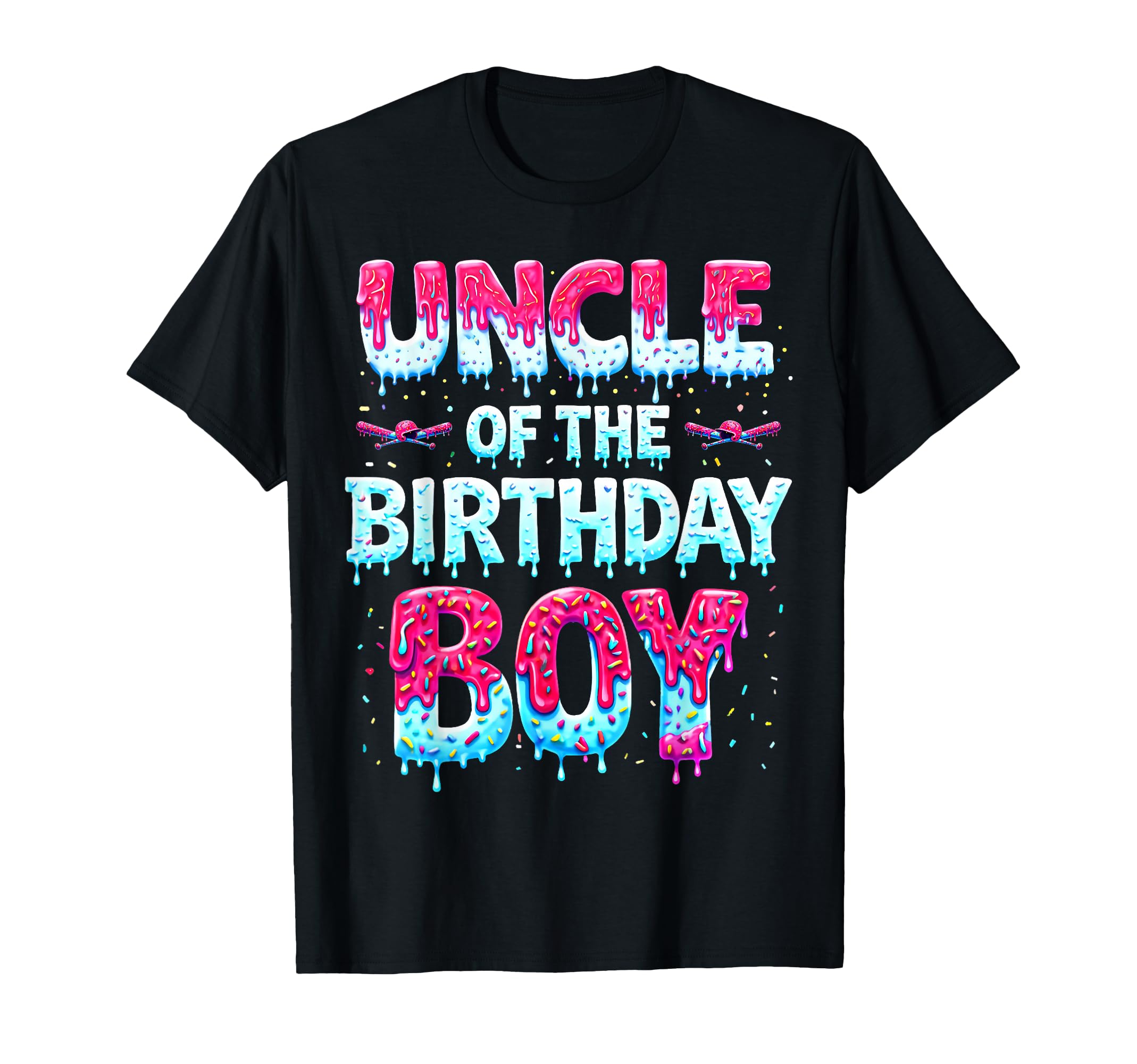 Uncle Birthday Ice Cream Baseball T-Shirt - Fun Novelty Design Unisex - T-Shirt, Sweatshirt, Hoodie