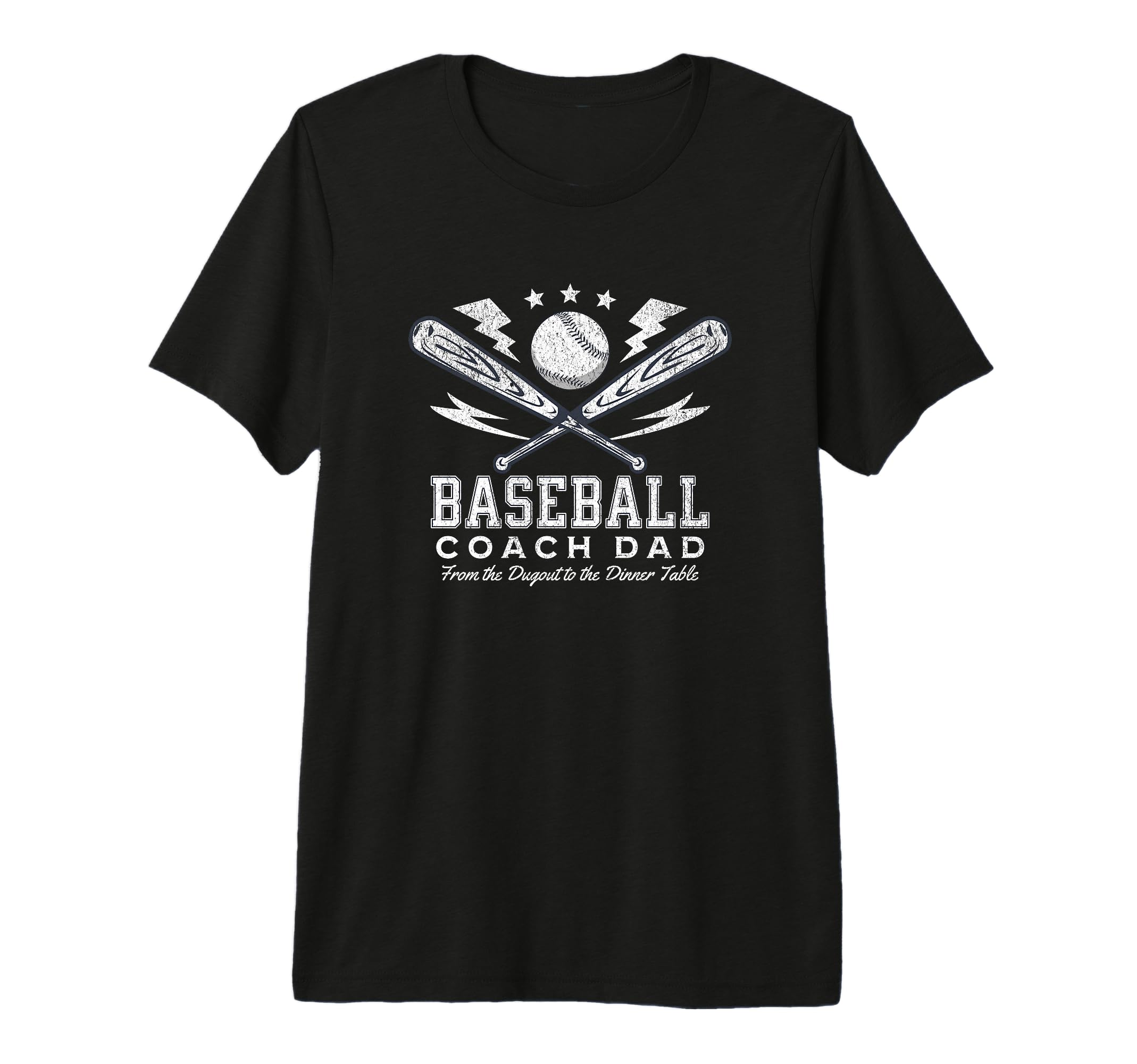 Mens Baseball Coach Dad From Dugout T-Shirt - Casual Everyday Wear Unisex - T-Shirt, Sweatshirt, Hoodie