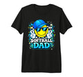 Peace Groovy Softball Dad Daddy Game T-Shirt - Casual Everyday Wear Unisex - T-Shirt, Sweatshirt, Hoodie