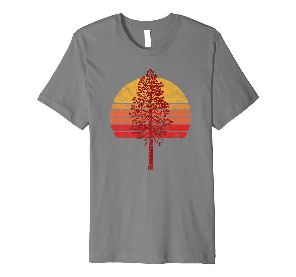 Tree Sunset Distressed 80S Vibe T-Shirt - Casual Everyday Wear Unisex - T-Shirt, Sweatshirt, Hoodie