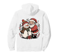 Snowman Santa Winter Boho Floral Hoodie - Unique Graphic for Adults - T-Shirt, Sweatshirt, Hoodie