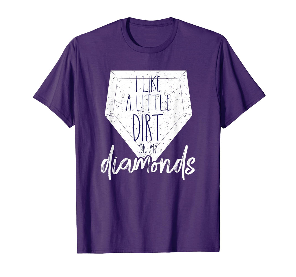 I Like Little Dirt My Diamonds Baseball T-Shirt - Trendy Graphic for Adults - T-Shirt, Sweatshirt, Hoodie