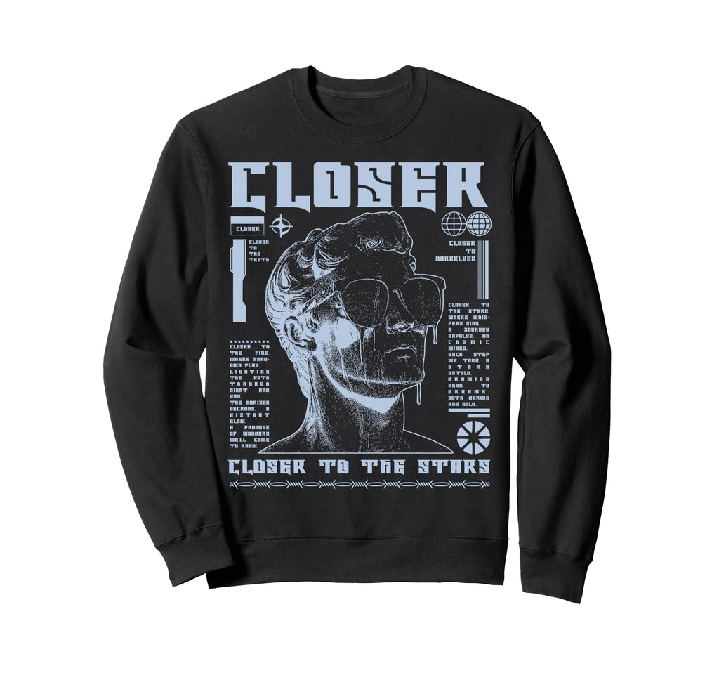 Y2K Closer Bold Urban Graffiti Sweatshirt - Minimalist Print Men Women - T-Shirt, Sweatshirt, Hoodie