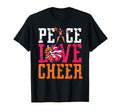 Cheer Cheerleading Peace Love Cheer T-Shirt - Minimalist Print for Adults - T-Shirt, Sweatshirt, Hoodie