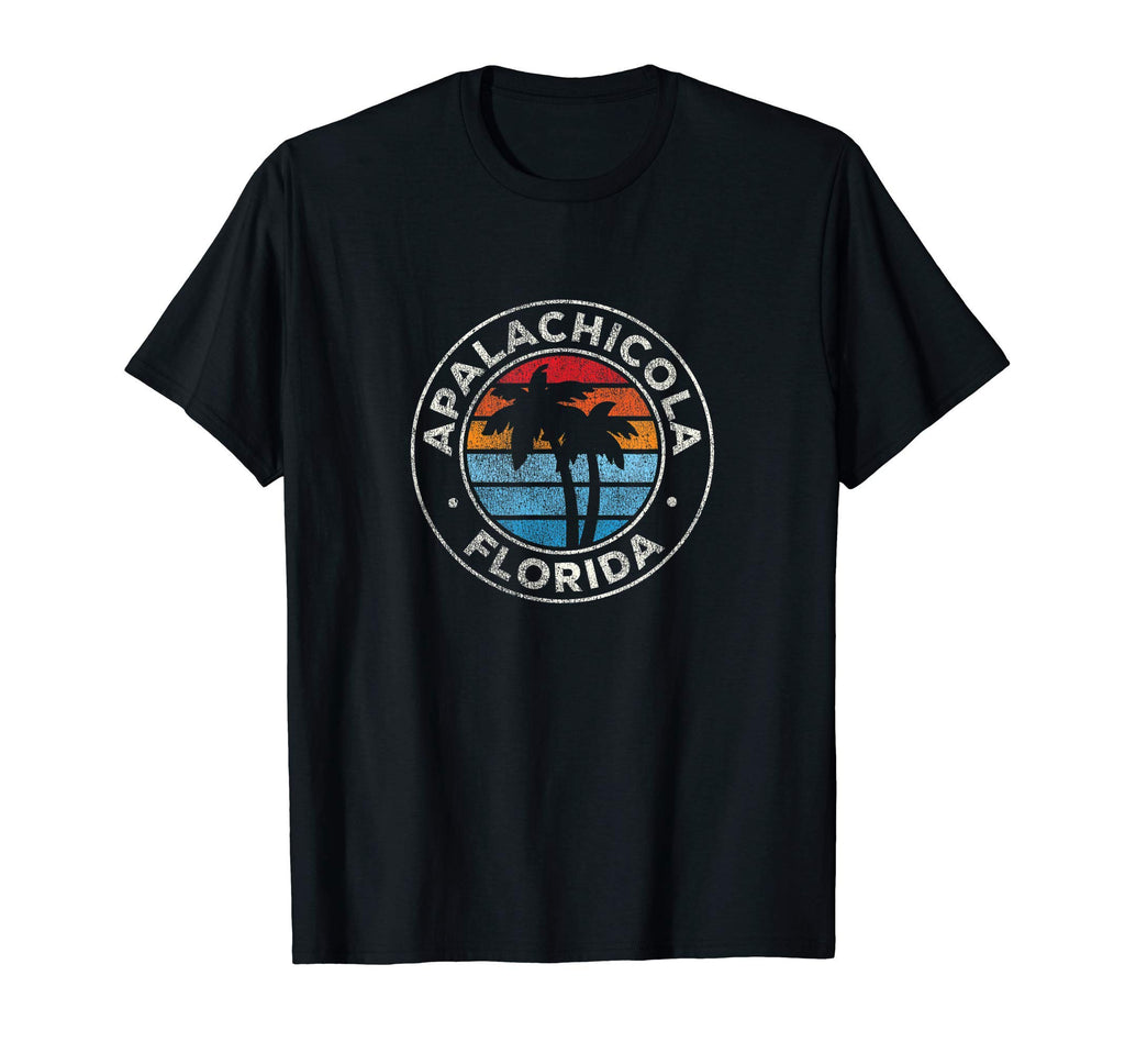 Apalachicola Florida Fl 70S T-Shirt - Novelty Apparel for Adults - T-Shirt, Sweatshirt, Hoodie
