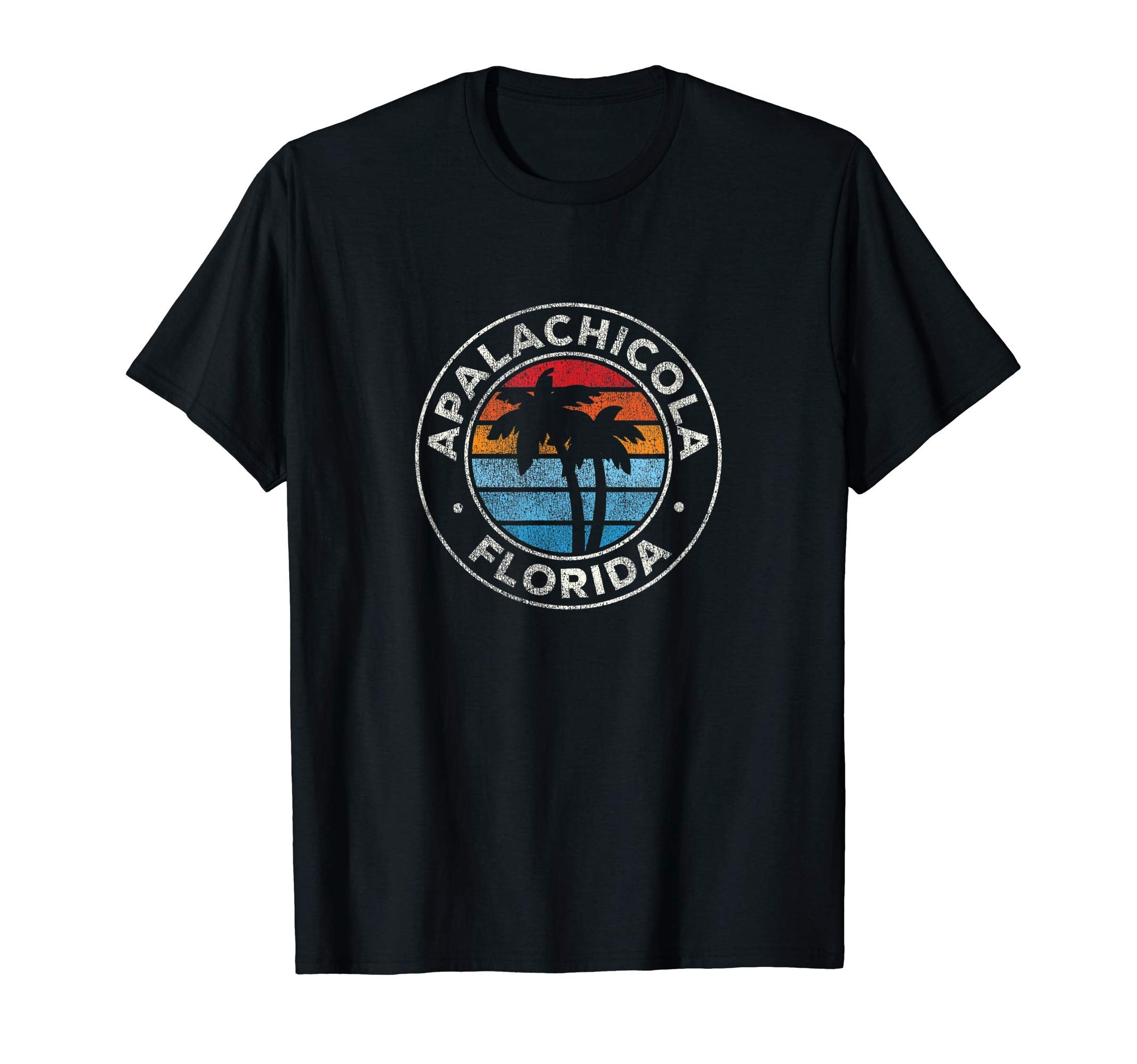 Apalachicola Florida Fl 70S T-Shirt - Novelty Apparel for Adults - T-Shirt, Sweatshirt, Hoodie