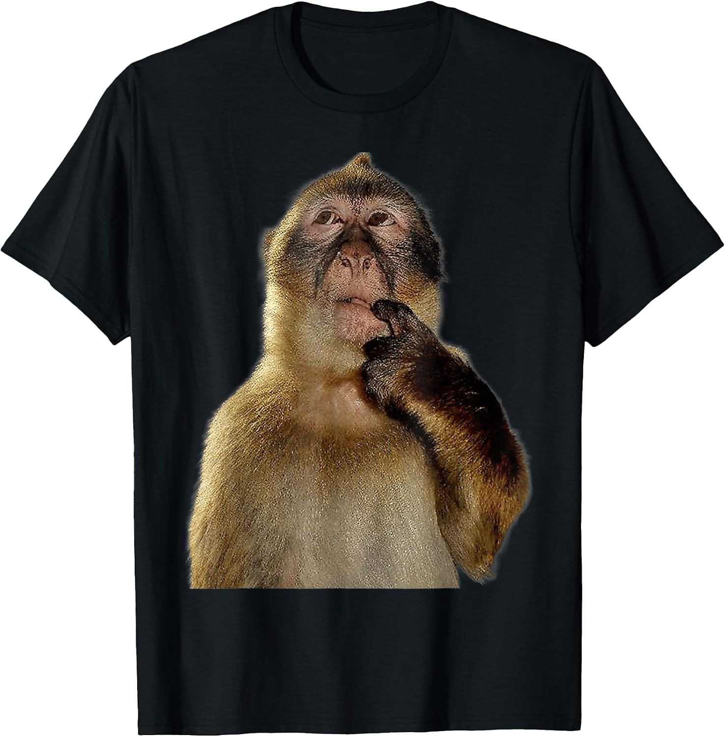 FUNNY Thinking Monkey MEME CUTE - Adult & Kids T-Shirts, Sweatshirts & Hoodies apparel design preview 1