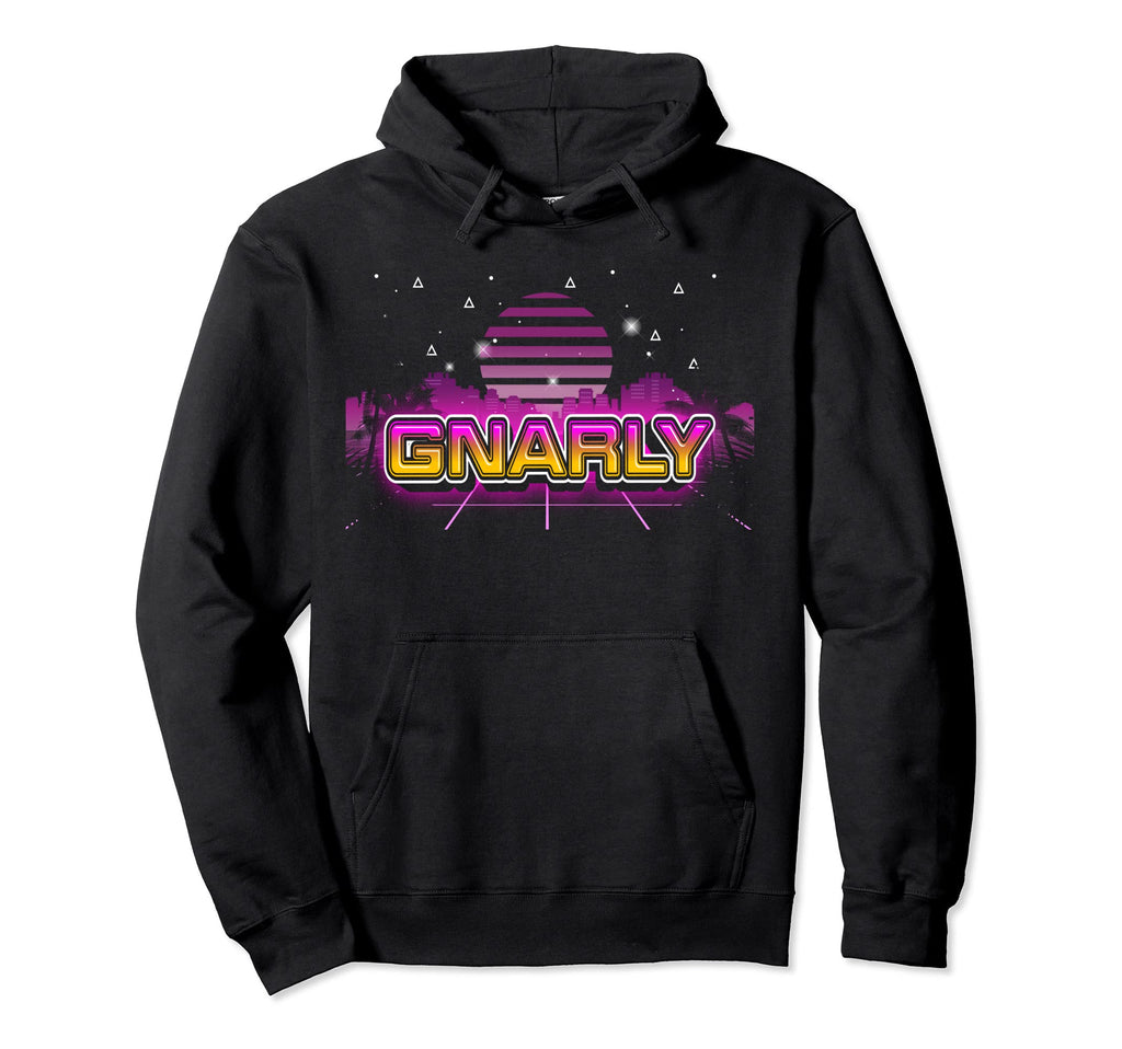 1980S Gnarly Nostalgia Retrowave Hoodie - Minimalist Print for Adults - T-Shirt, Sweatshirt, Hoodie