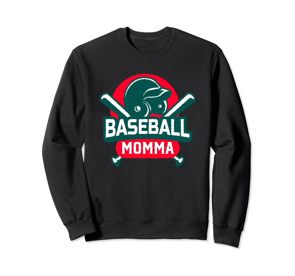 Baseball Momma Baseball Player Mom Sweatshirt - Novelty Apparel for Adults - T-Shirt, Sweatshirt, Hoodie