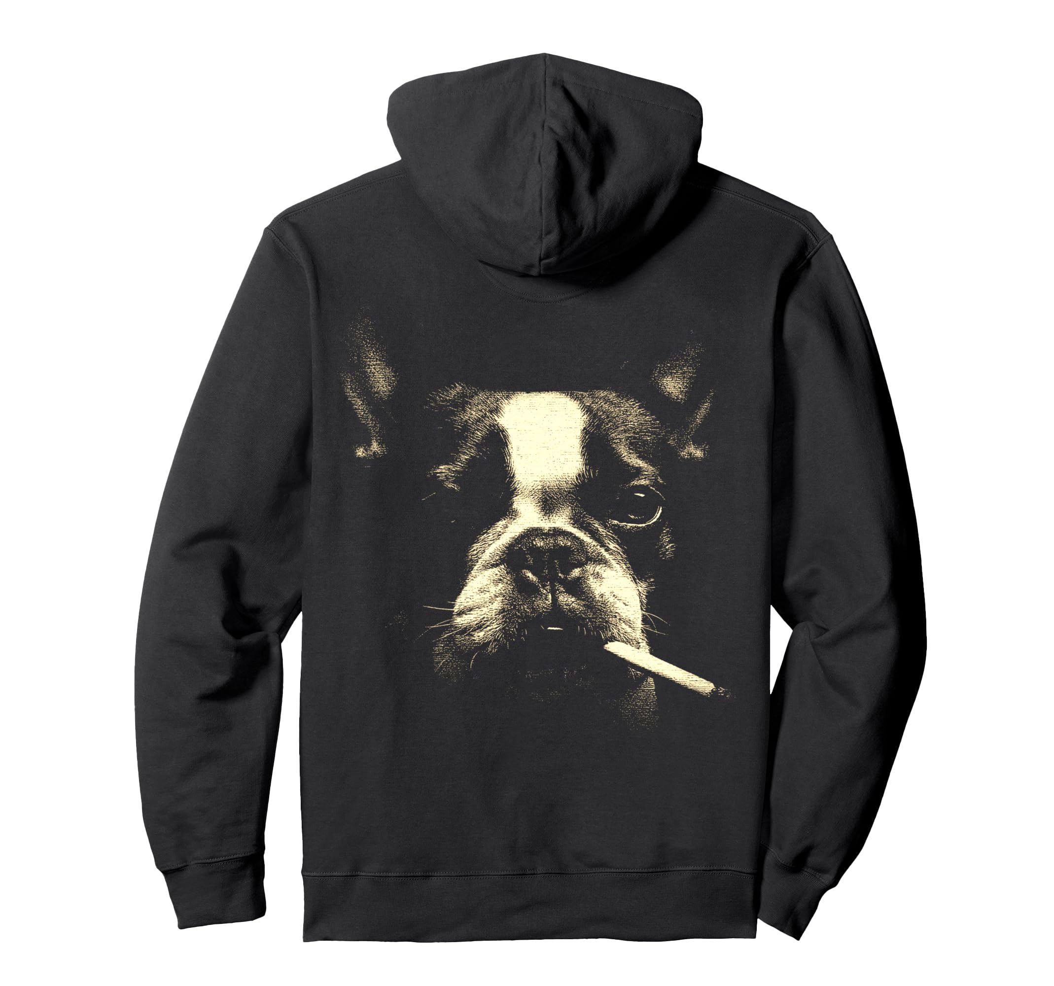 French Bulldog Smoking Cigarette Hoodie - Custom Art Print for Adults - T-Shirt, Sweatshirt, Hoodie