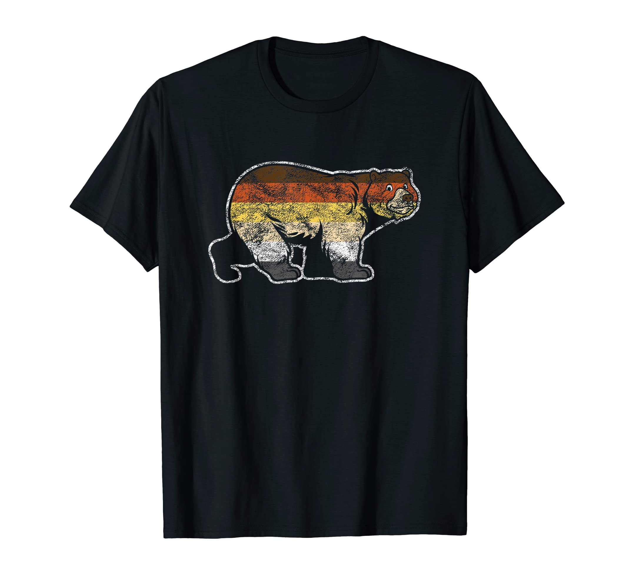 Gay Bear Color Flag Stripes Rainbow T-Shirt - Unique Graphic Unisex - T-Shirt, Sweatshirt, Hoodie