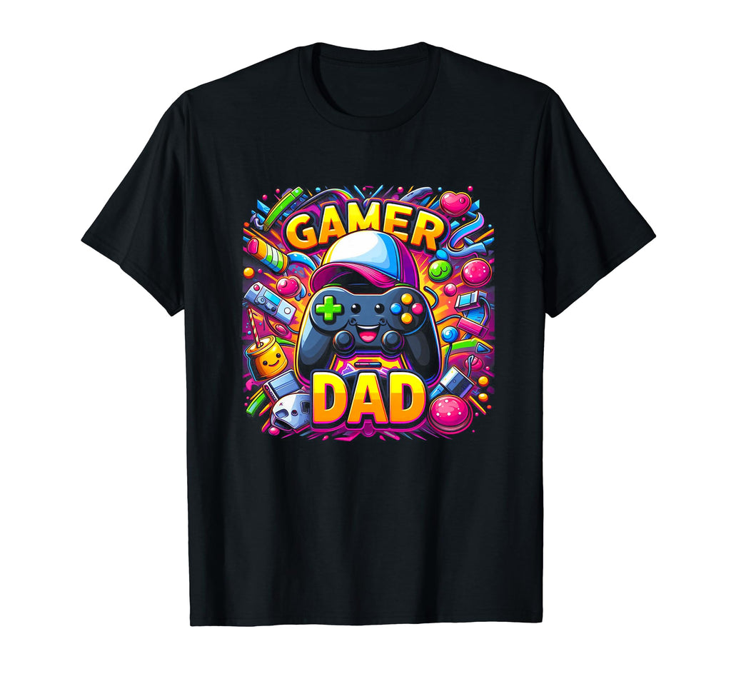 Gamer Dad Game Controller Gaming T-Shirt - Aesthetic Graphic for Adults - T-Shirt, Sweatshirt, Hoodie