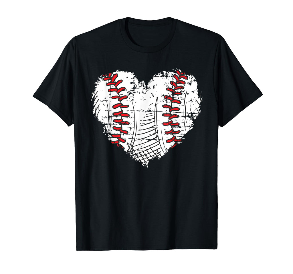 Grunge Heart Baseball Stitching Love T-Shirt - Fun Novelty Design Unisex - T-Shirt, Sweatshirt, Hoodie