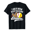 I Am Mom Busy Raisng Ballers Softball T-Shirt - Graphic Print Men Women - T-Shirt, Sweatshirt, Hoodie