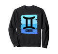 Mens Gemini Birthday Distressed Sweatshirt - Custom Art Print for Adults - T-Shirt, Sweatshirt, Hoodie