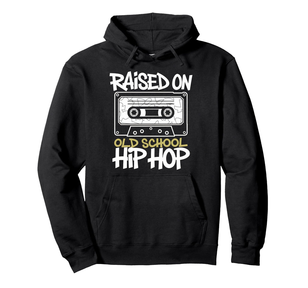 Raised Old School Hip Hop Cassette Hoodie - Streetwear Style Unisex - T-Shirt, Sweatshirt, Hoodie