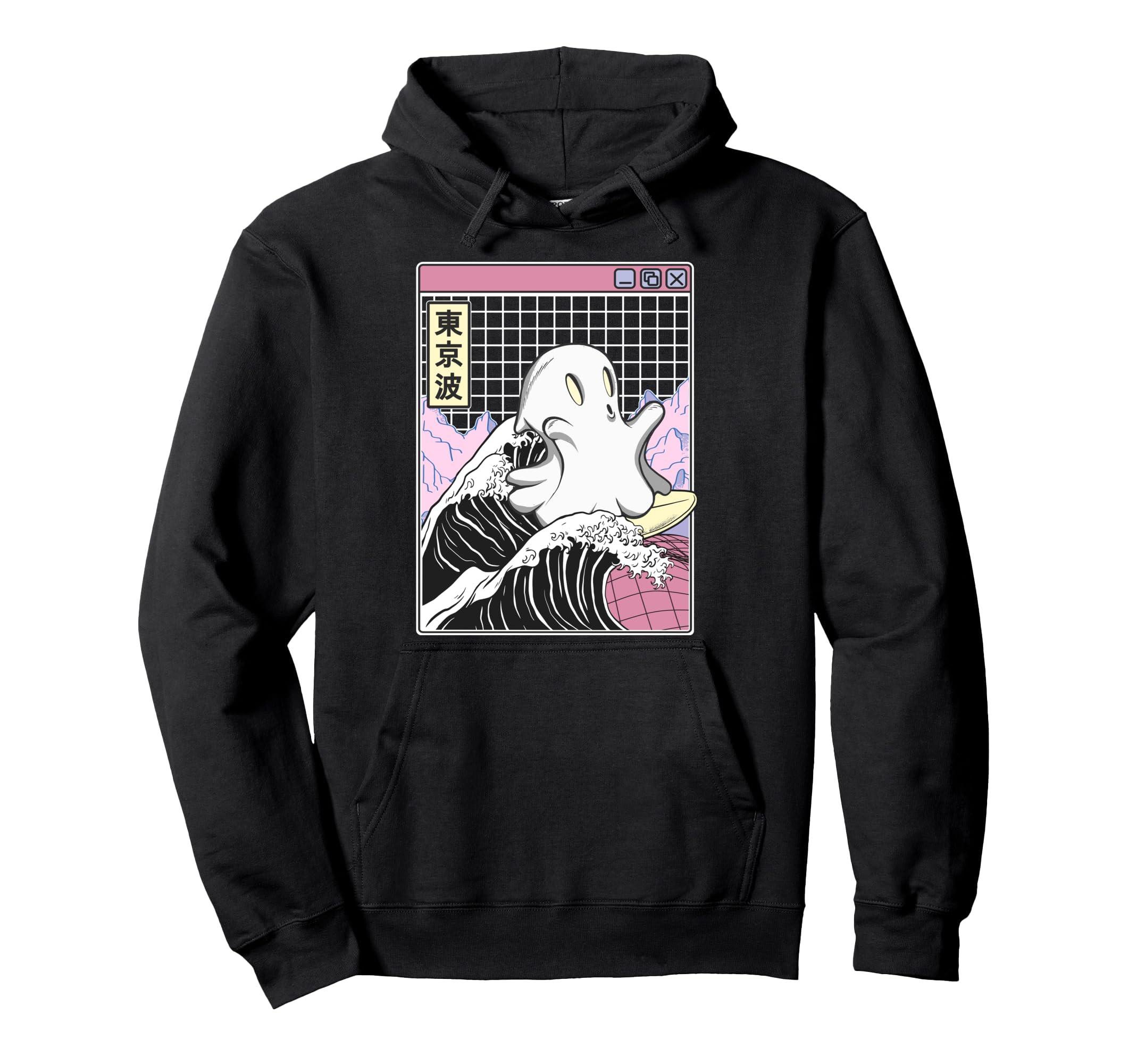 Surfing Ghost Japan Kanagawa Wave Hoodie - Casual Everyday Wear for Adults - T-Shirt, Sweatshirt, Hoodie