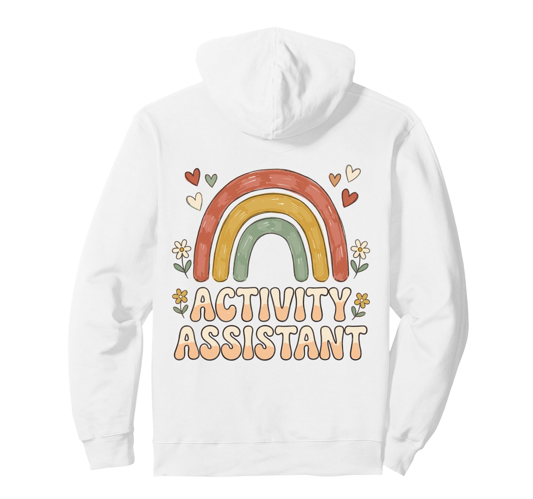 Activity Assistant Boho Rainbow Heart Hoodie - Novelty Apparel Unisex - T-Shirt, Sweatshirt, Hoodie