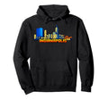 Indianapolis 8 Bit Video Arcade Gamer Hoodie - Graphic Print Men Women - T-Shirt, Sweatshirt, Hoodie