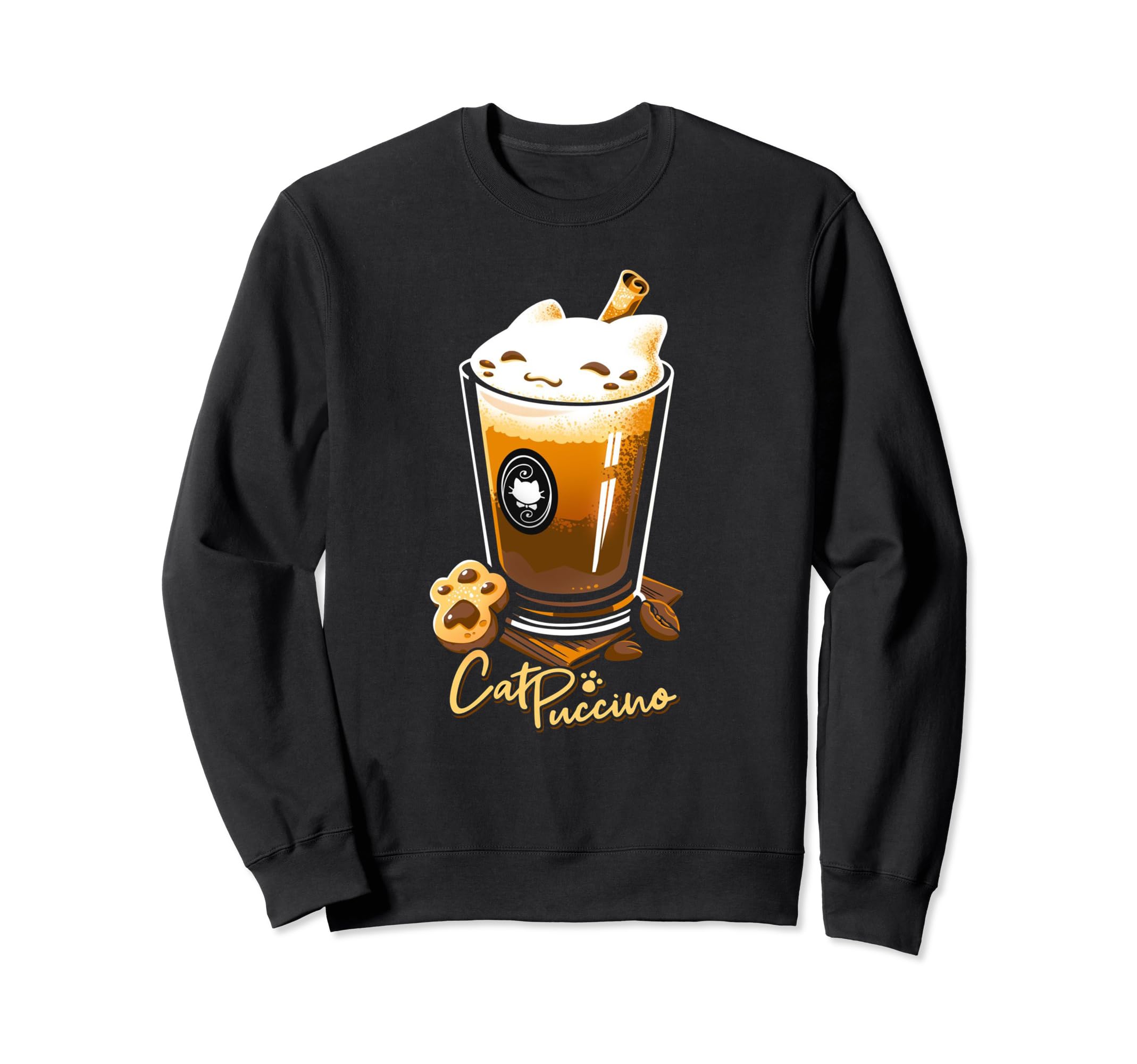 Cat Boho Puccino Funny Coffee Sweatshirt - Casual Everyday Wear Men Women - T-Shirt, Sweatshirt, Hoodie