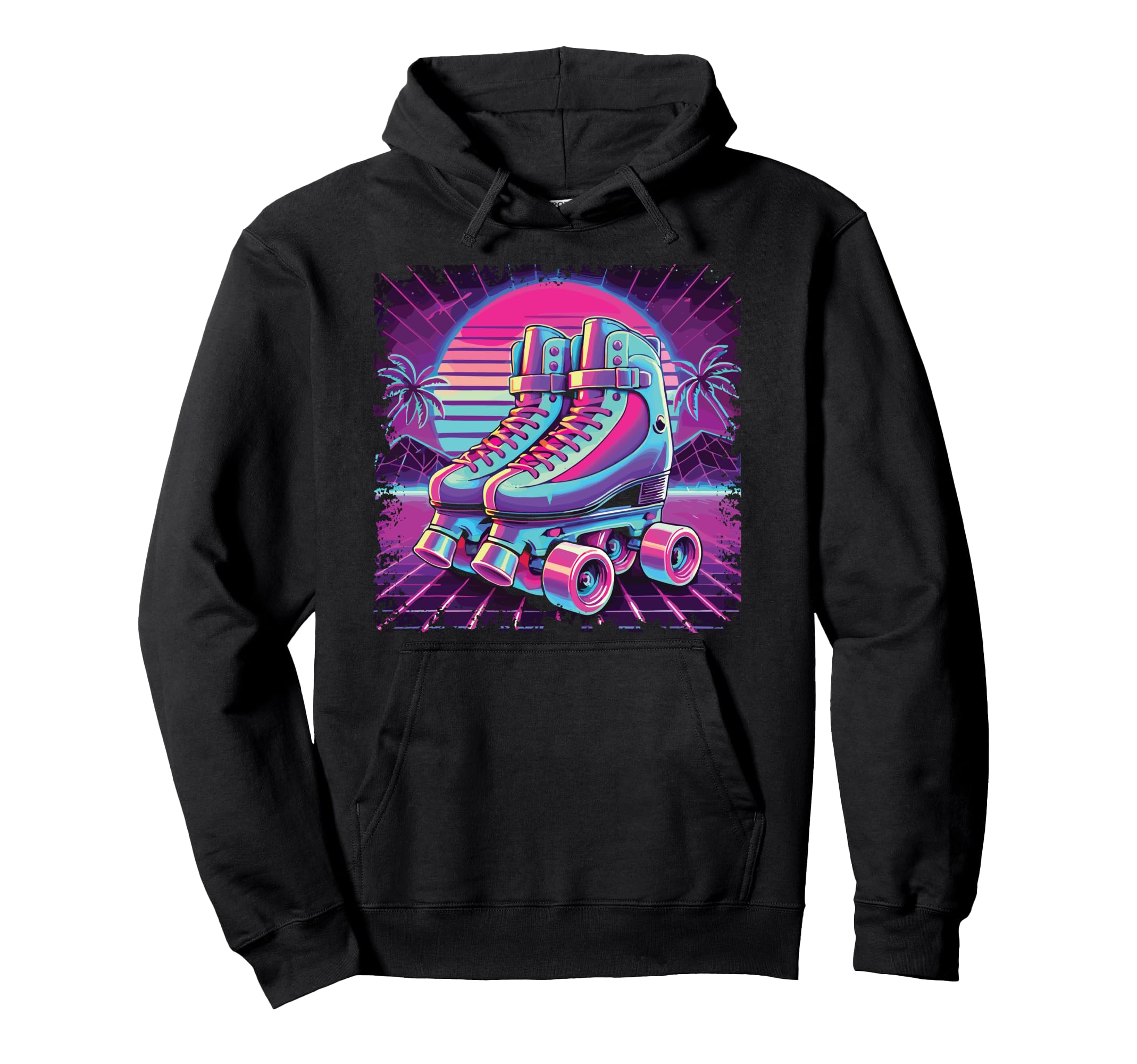 Roller Skating Skate Vaporwave Hoodie - Novelty Apparel Men Women - T-Shirt, Sweatshirt, Hoodie