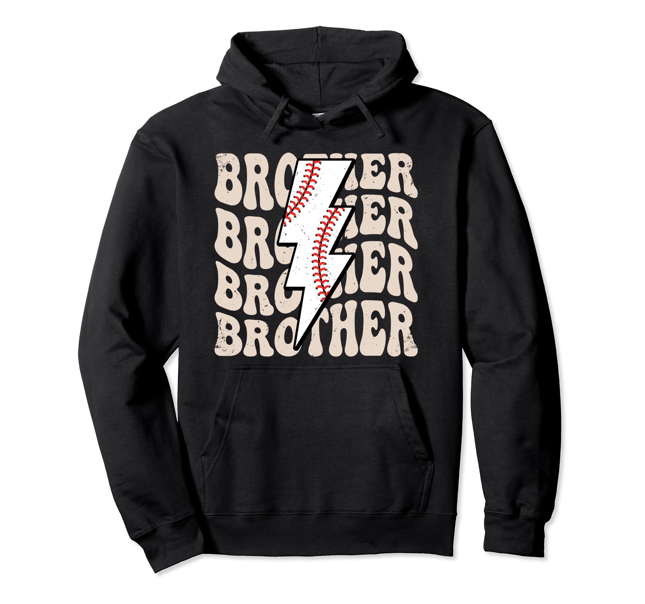 Lightning Groovy Proud Baseball Brother Hoodie - Graphic Print for Adults - T-Shirt, Sweatshirt, Hoodie
