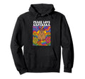 Hippie Capybara 60S 70S Peace Sign Hoodie - Unique Graphic for Adults - T-Shirt, Sweatshirt, Hoodie