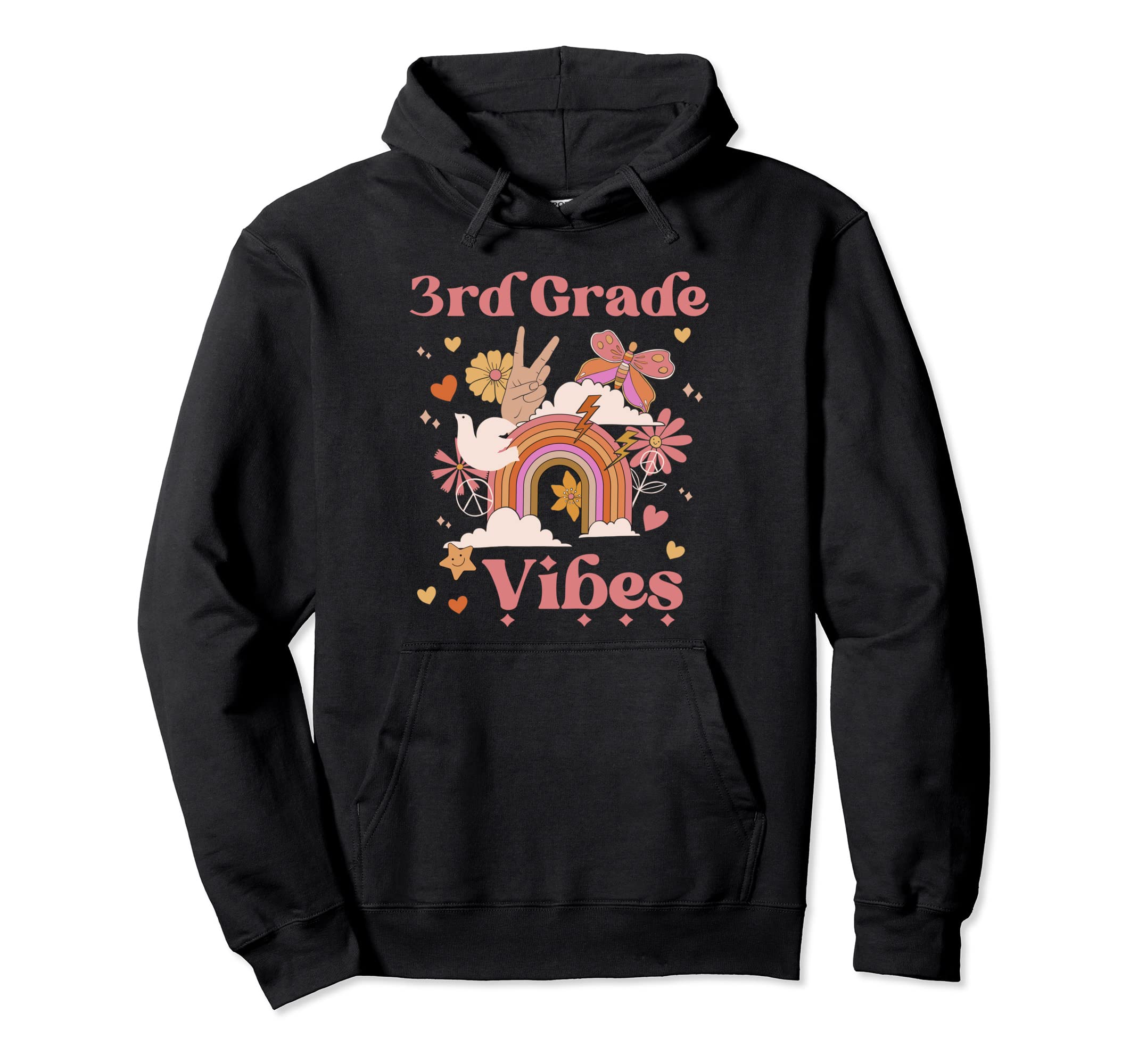 3Rd Grade Vibes School Groovy Boho Hoodie - Streetwear Style Men Women - T-Shirt, Sweatshirt, Hoodie