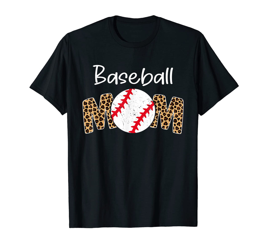 Baseball Mom Leopard Funny Softball T-Shirt - Trendy Graphic Men Women - T-Shirt, Sweatshirt, Hoodie