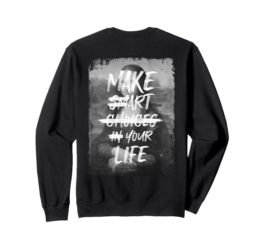 Mona Lisa Art Y2K Back Streetwear Sweatshirt - Novelty Apparel for Adults - T-Shirt, Sweatshirt, Hoodie
