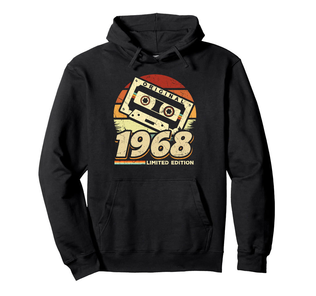 1968 Cassette Tape 56Th Birthday Hoodie - Minimalist Print for Adults - T-Shirt, Sweatshirt, Hoodie