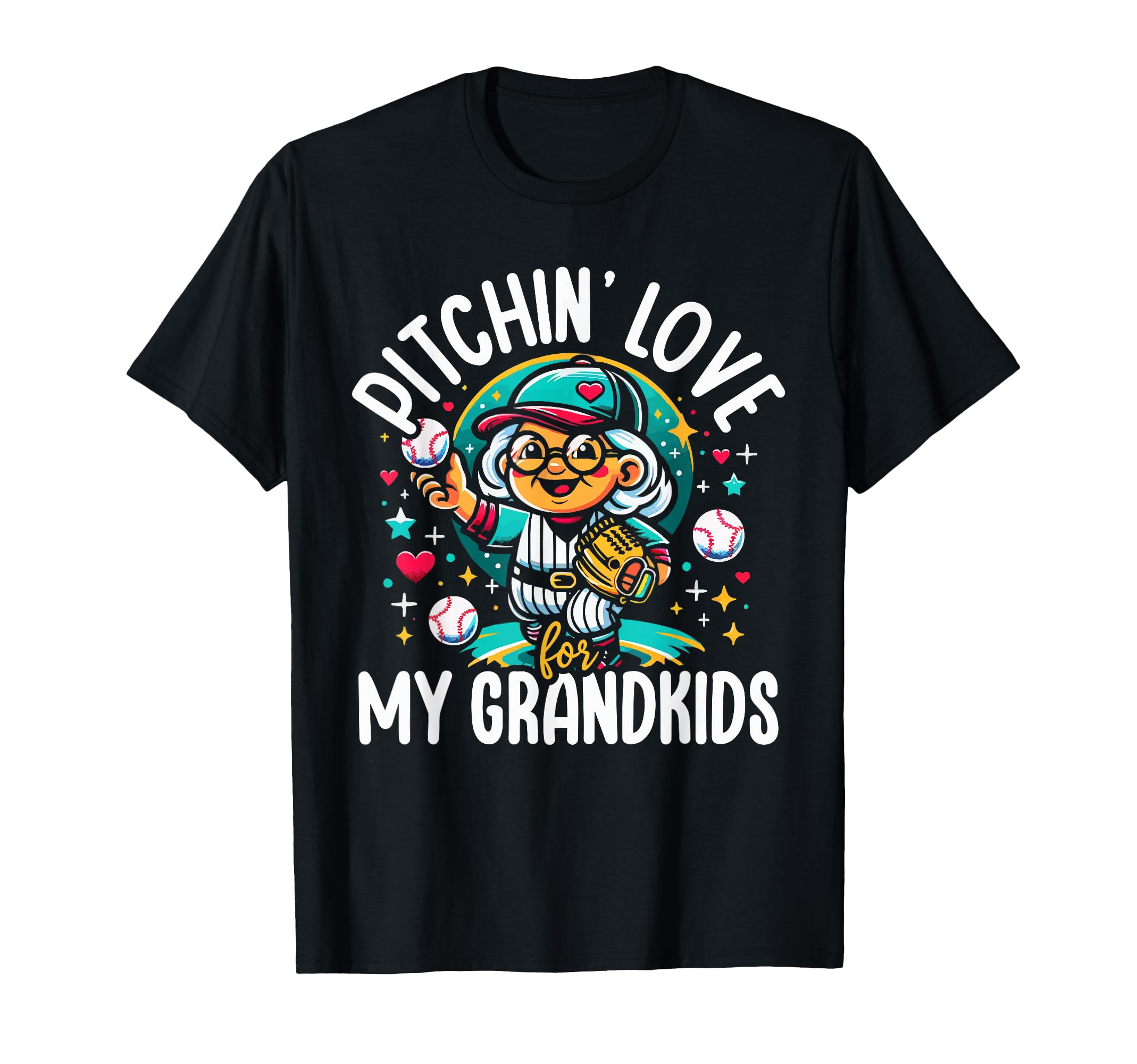 Baseball Grandma Grandmother Granny T-Shirt - Unique Graphic Men Women - T-Shirt, Sweatshirt, Hoodie
