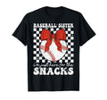 Baseball Sister Im Just Here Snacks T-Shirt - Graphic Print Unisex - T-Shirt, Sweatshirt, Hoodie