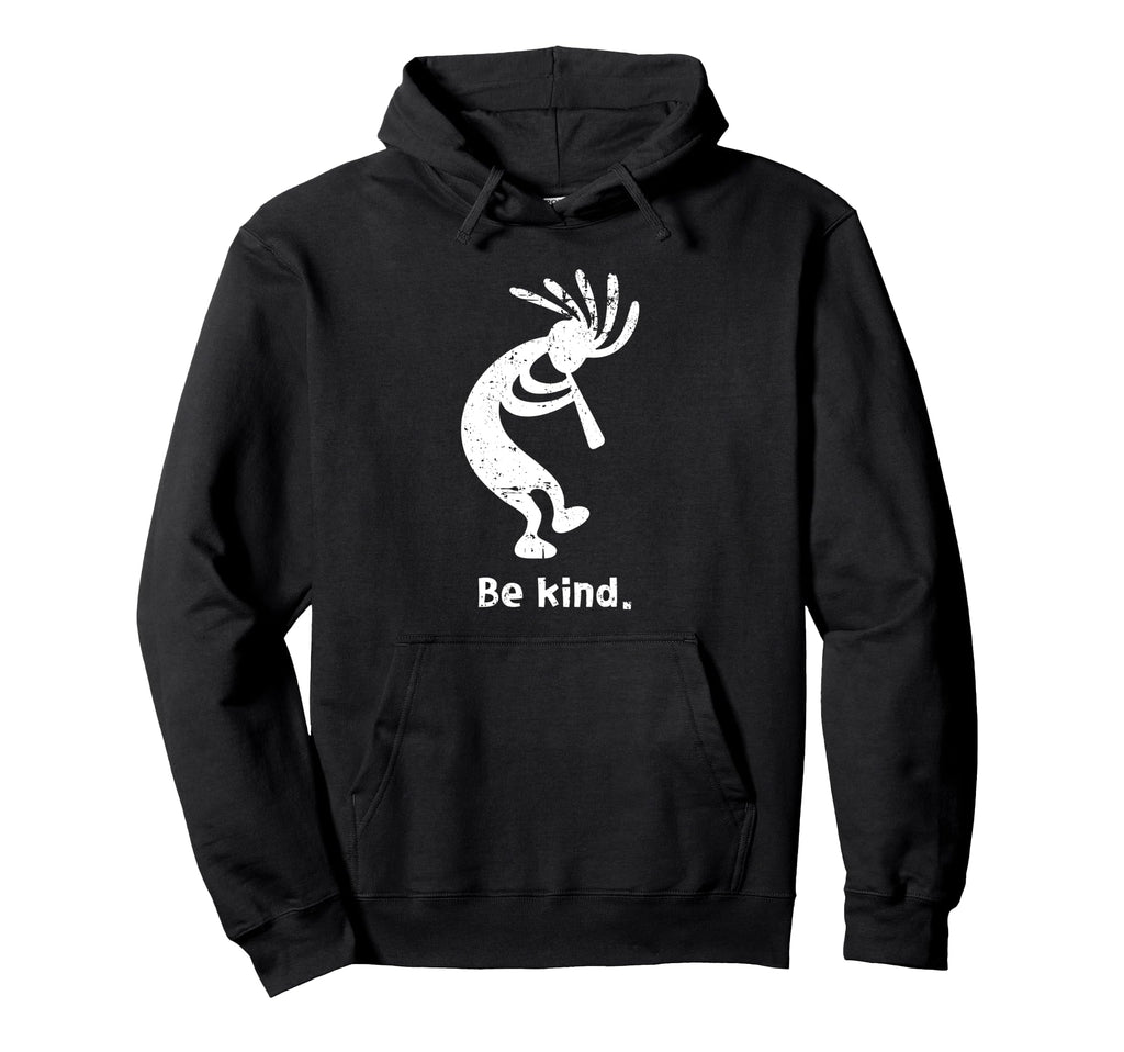 Be Kind Dancing Kokopelli Distressed Hoodie - Aesthetic Graphic for Adults - T-Shirt, Sweatshirt, Hoodie