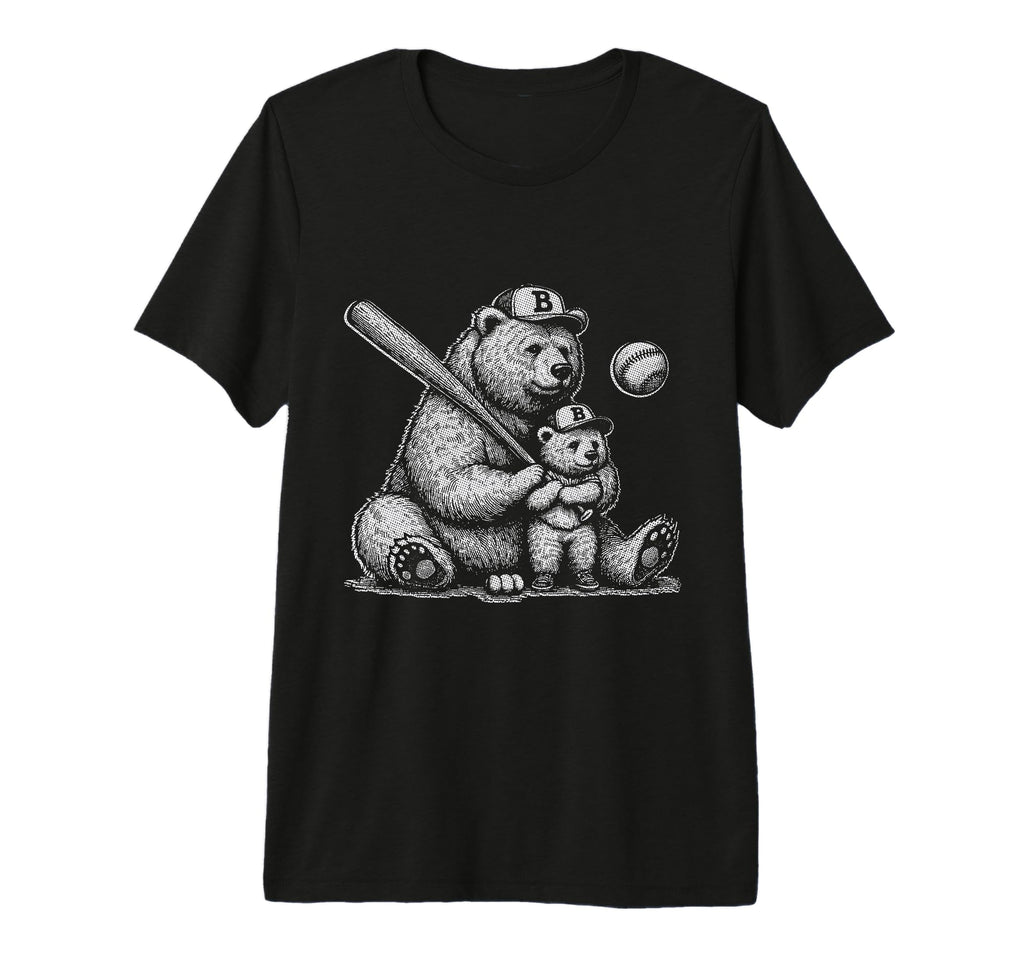 Mom Funny Baseball Bear Mom N Son Son T-Shirt - Trendy Graphic for Adults - T-Shirt, Sweatshirt, Hoodie