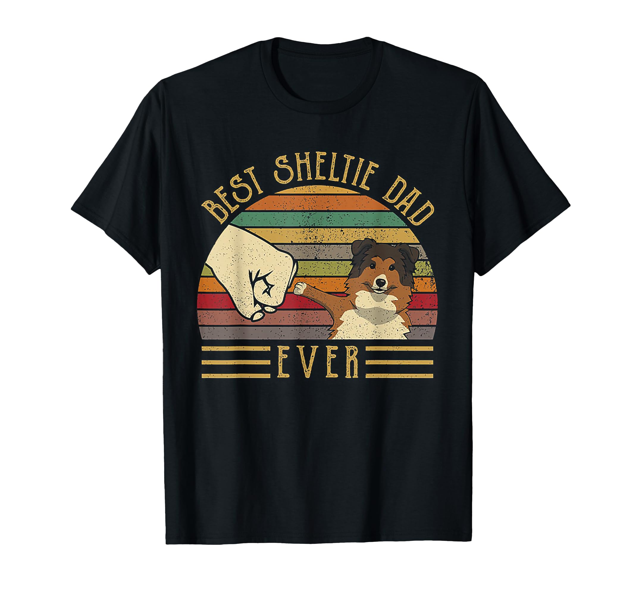Best Sheltie Dad Ever Sunset T-Shirt - Graphic Print Men Women - T-Shirt, Sweatshirt, Hoodie