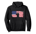 American Flag Baseball Baseball Hoodie - Aesthetic Graphic for Adults - T-Shirt, Sweatshirt, Hoodie